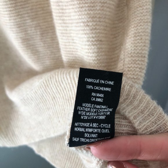 100% Cashmere Theory Fantina Feather Soft Cashmere Sweater M - Picture 7 of 9